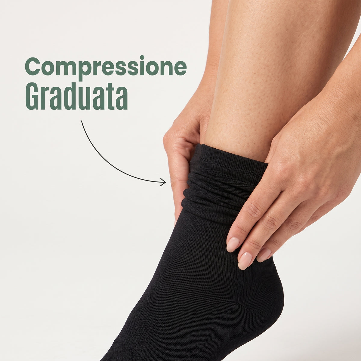 Lieve EasyFit — Calze a Compressione Comfort per Polpacci Larghi